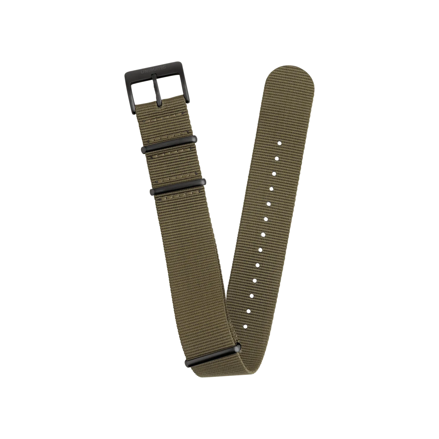Unimatic NATO nylon horlogebandje 22mm groen
