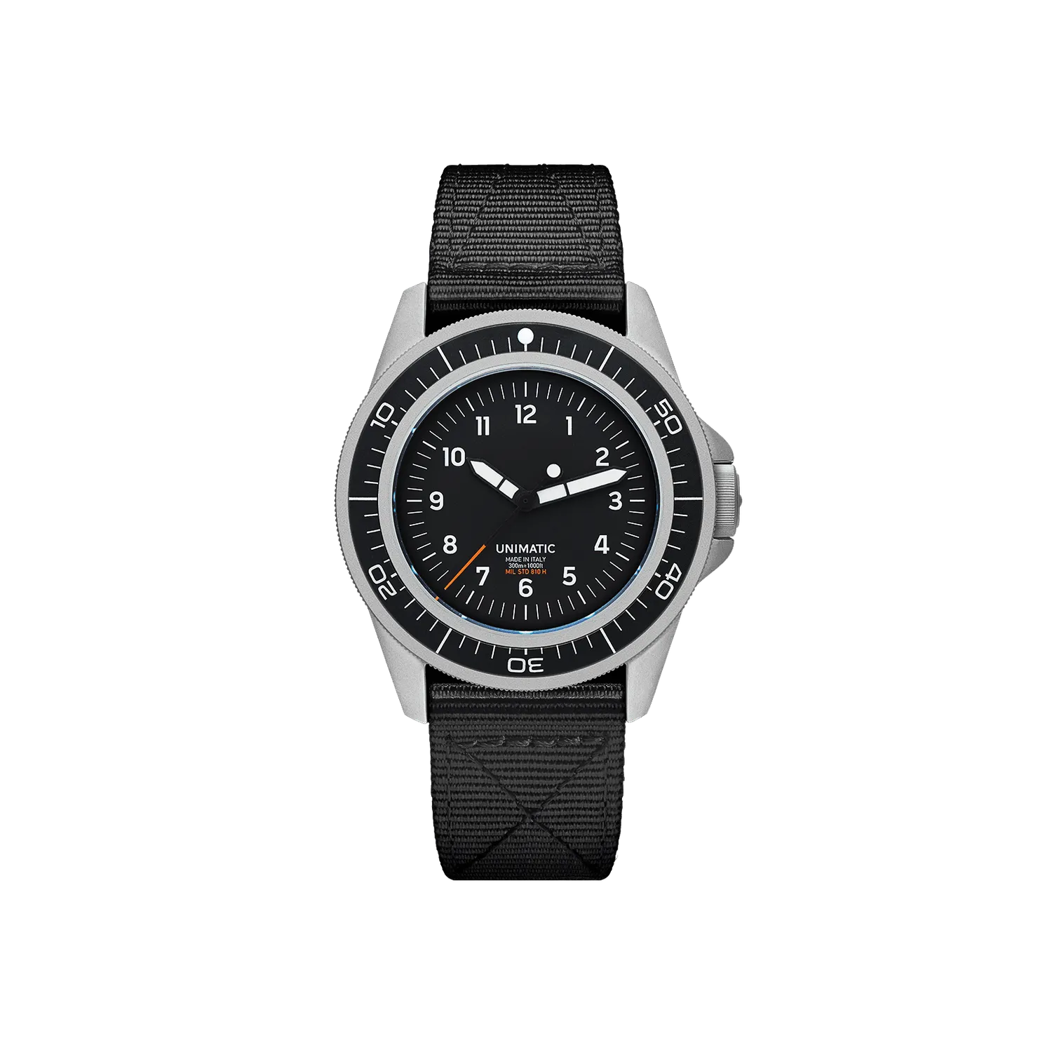 Unimatic Modello Uno UT1 duikhorloge zwart quartz set