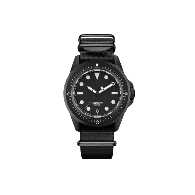 Unimatic Modello Uno U1-FDN horloge zwart automaat