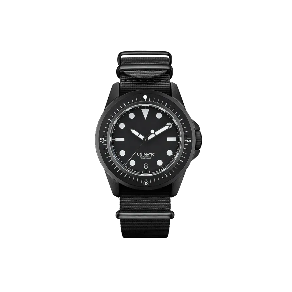 Unimatic Modello Uno U1-FDN horloge zwart automaat