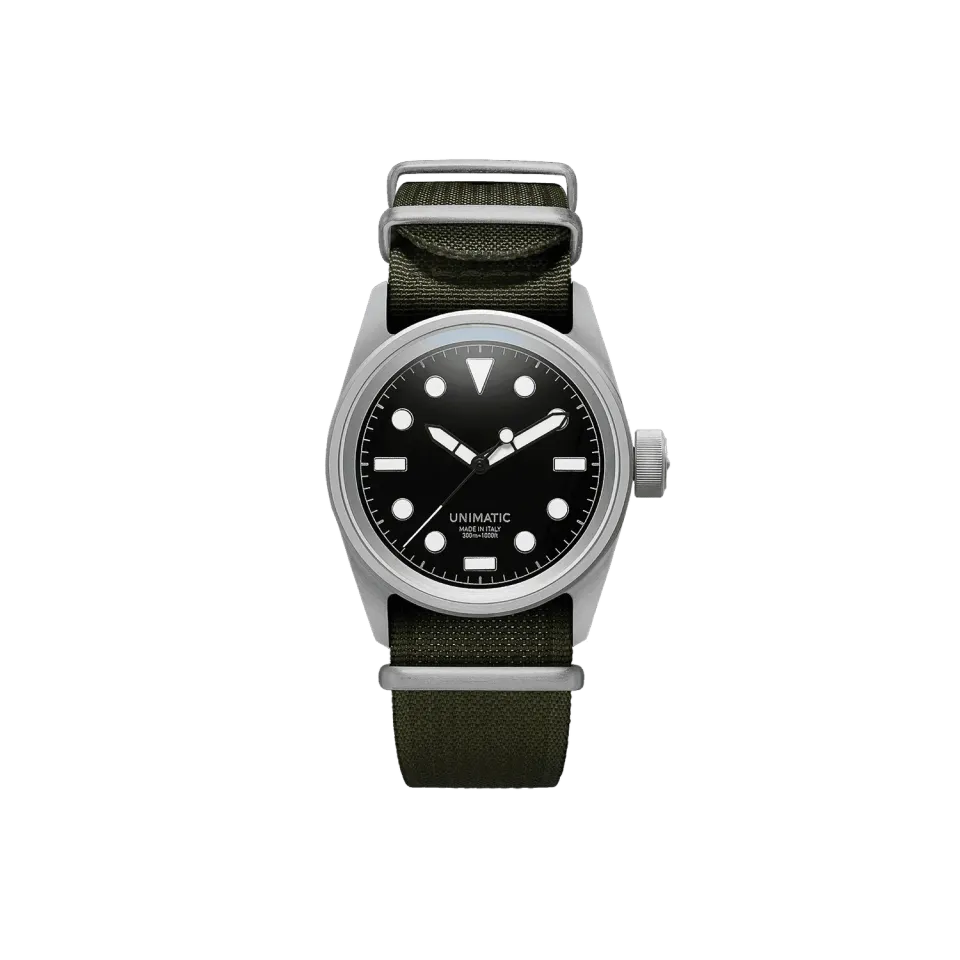 Unimatic Modello Cinque U5S-BL Horloge Zwart 36mm