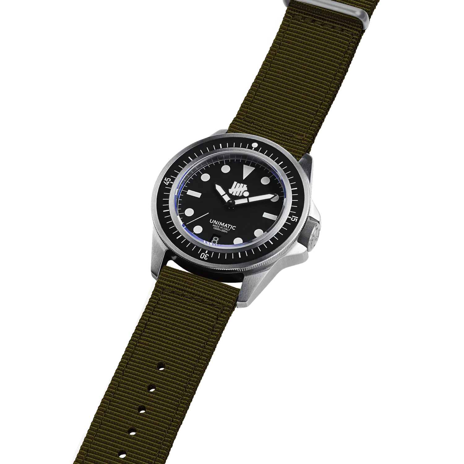 Unimatic Modello Uno U1-U horloge zwart Undefeated 300m