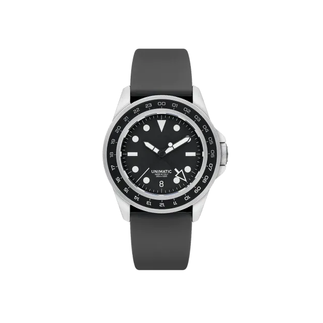 Unimatic Modello Uno U1-GMT horloge zwart GMT 40mm