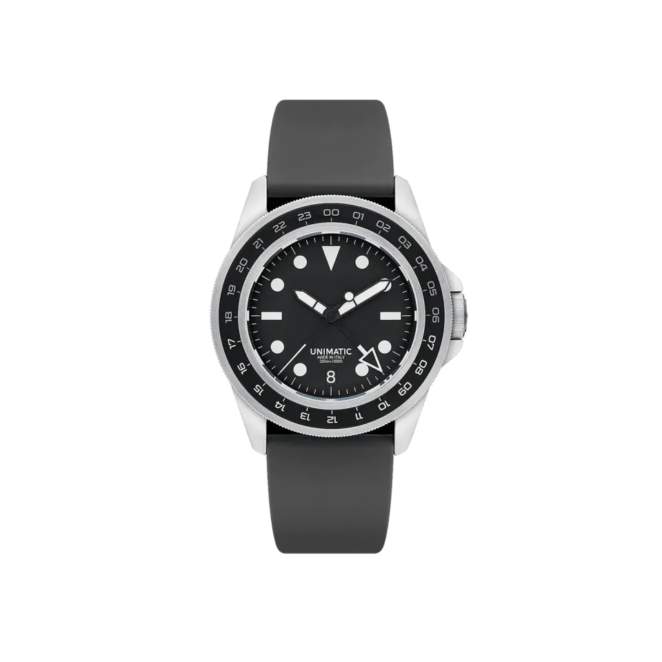 Unimatic Modello Uno U1-GMT horloge zwart GMT 40mm