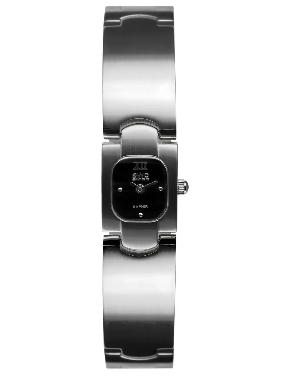 BWC-Swiss 20154.50.02 dameshorloge staal zwart 20 mm