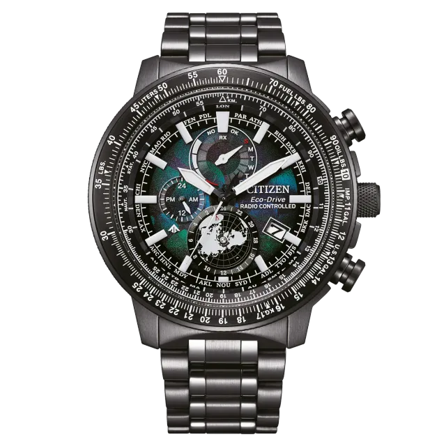 Citizen BY3005-56E horloge staal met blauwe wijzerplaat
