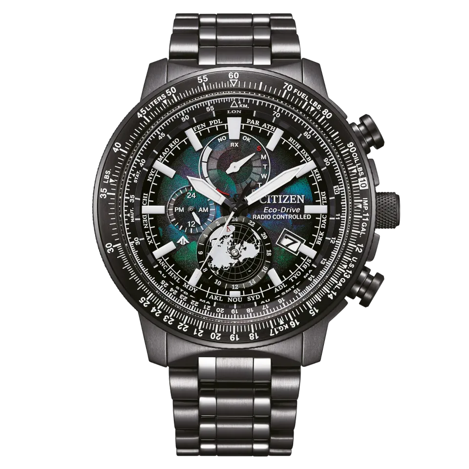 Citizen BY3005-56E horloge staal met blauwe wijzerplaat