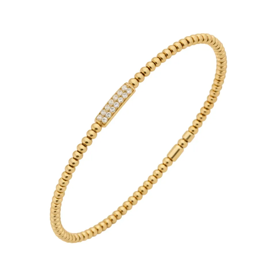 Juwelier Ripassa bolletjes armband geelgoud diamant