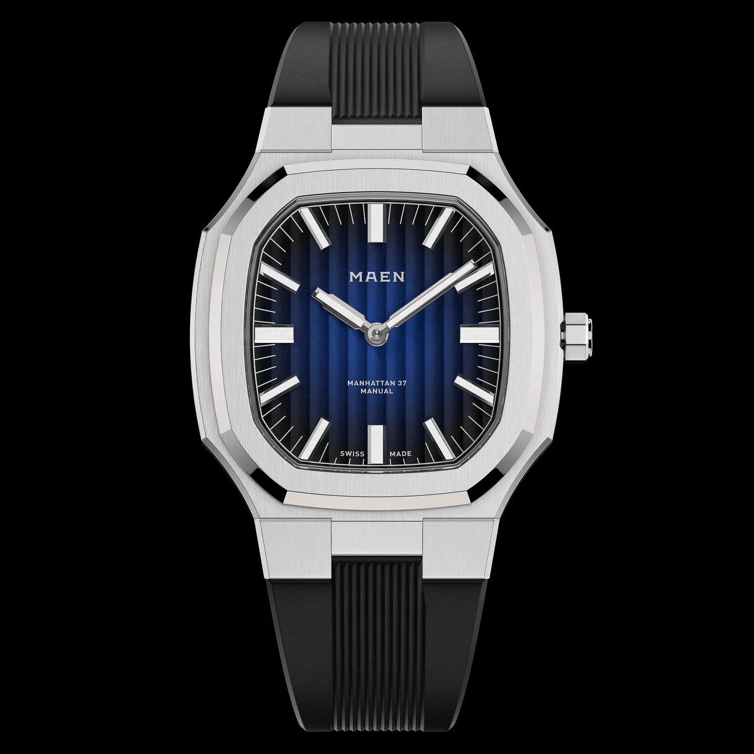 Maen Manhattan 37 Ultra Thin MBE.001 horloge staal