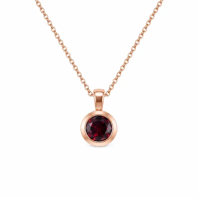 Juwelier Ripassa rosé gouden hanger granaat