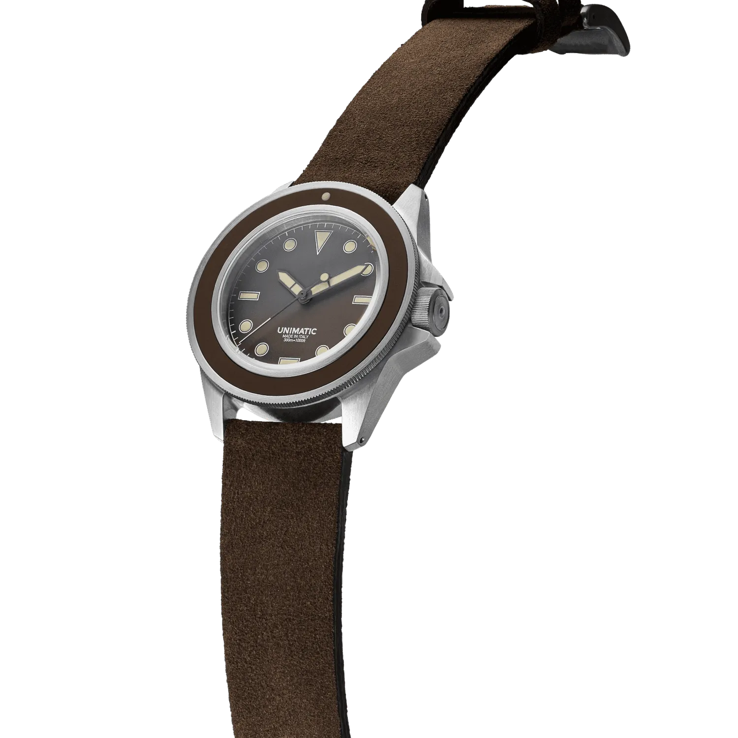 Unimatic Modello Uno U1S-MB horloge bruin 300m