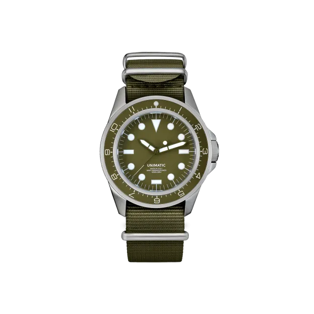 Unimatic Modello Uno U1-DZ horloge olijf automaat