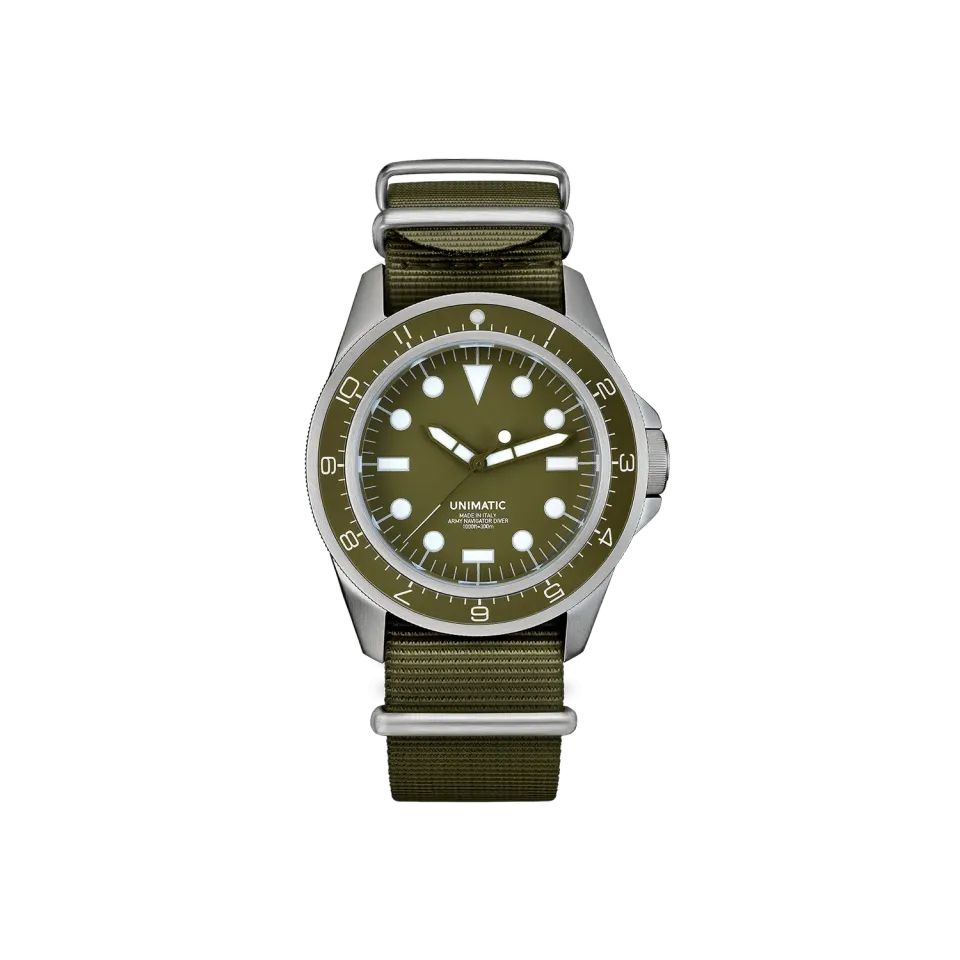 Unimatic Modello Uno U1-DZ horloge olijf automaat