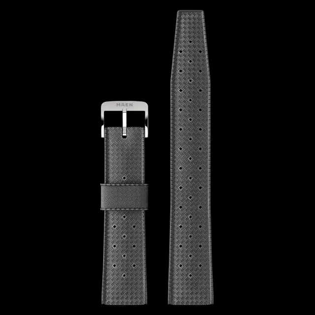 Maen Grey FKM rubber horlogebandje 20mm grijs