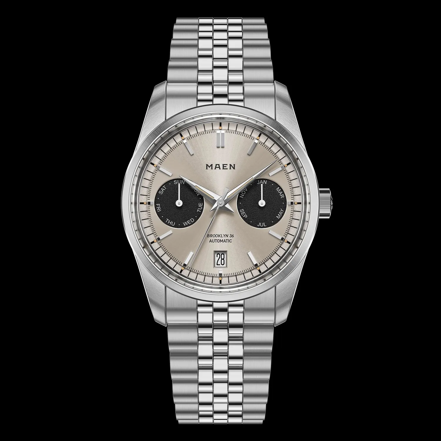 Maen Brooklyn 36 M5.1.2 horloge staal dagelijks