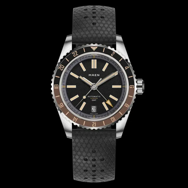 Maen Hudson 38 GMT MKII M1.3.3 horloge staal