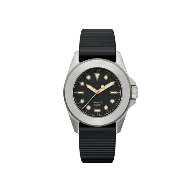 Unimatic Modello Quattro U4S-8B horloge zwart automaat