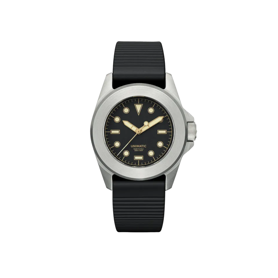 Unimatic Modello Quattro U4S-8B horloge zwart automaat
