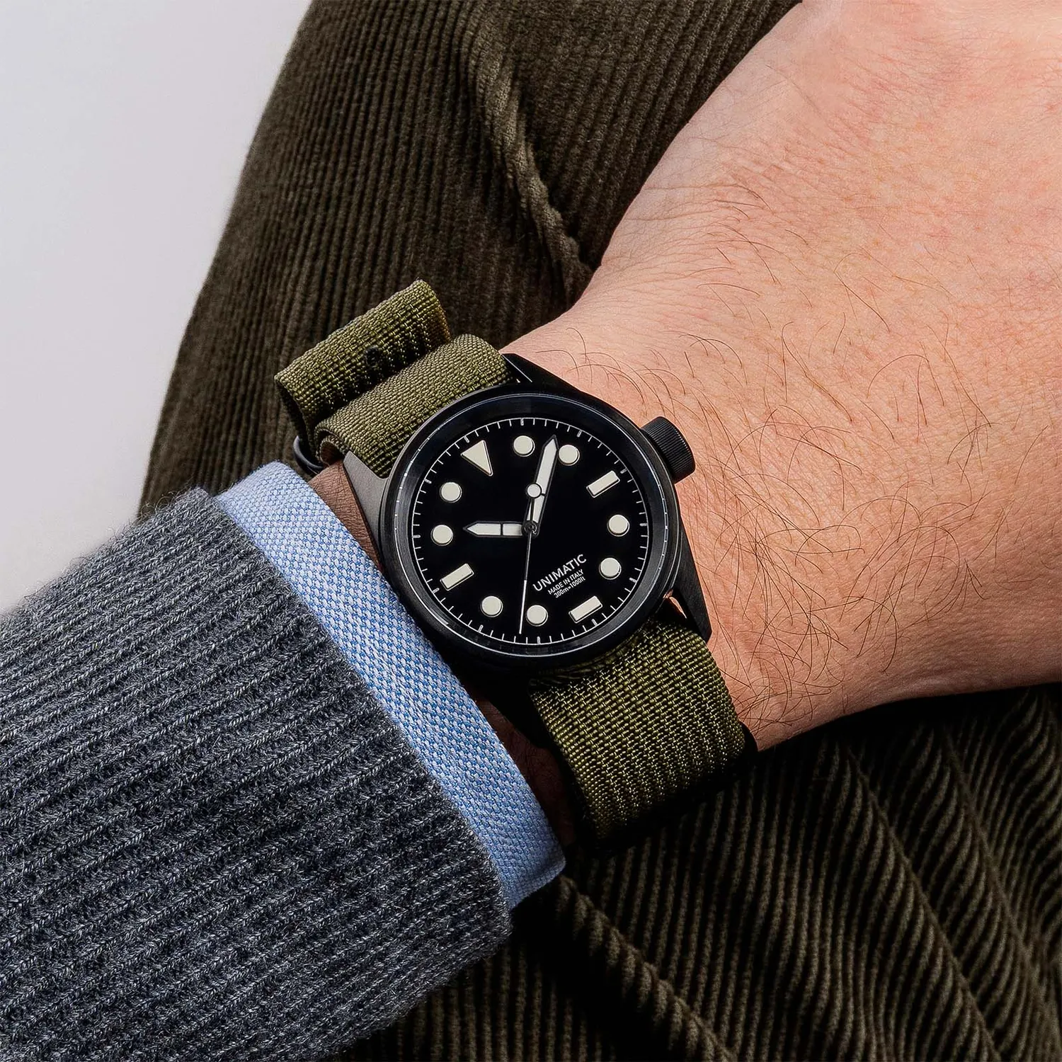 Unimatic Modello Cinque U5S-BLN horloge zwart 36mm