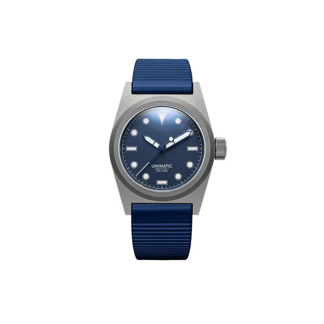 Unimatic Modello Due U2S-T-MP horloge titanium blauw