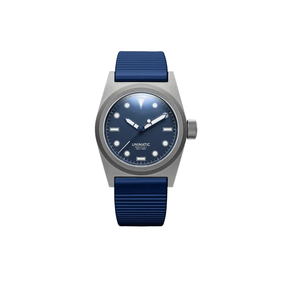 Unimatic Modello Due U2S-T-MP horloge titanium blauw