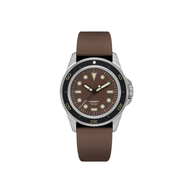 Unimatic Modello Uno U1-DHBR duikhorloge bruin 40mm