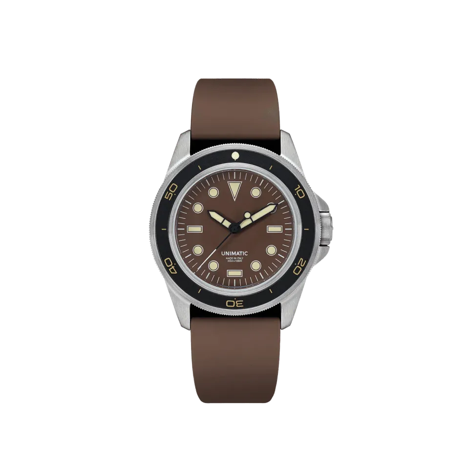 Unimatic Modello Uno U1-DHBR duikhorloge bruin 40mm