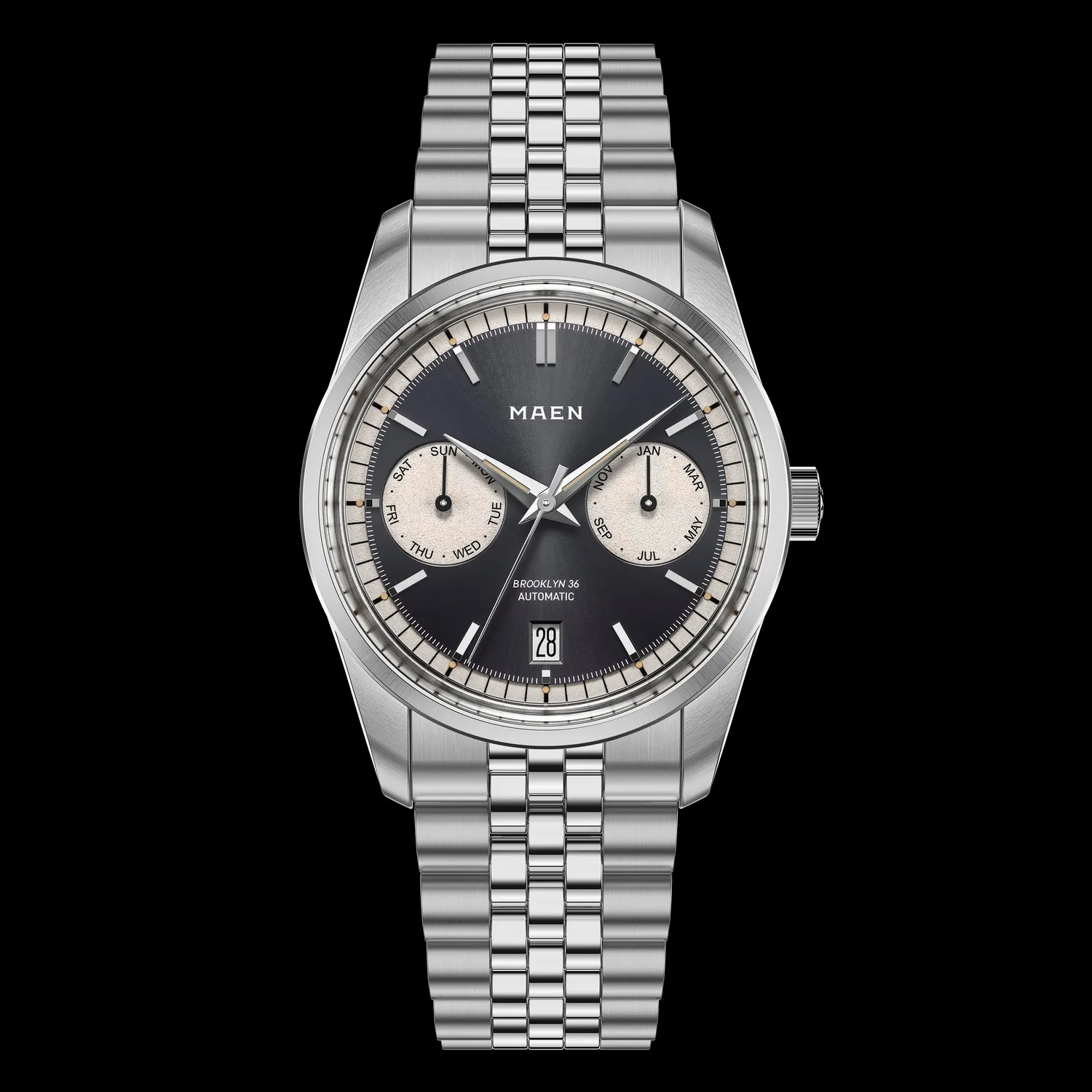 Maen Brooklyn 36 M5.1.1 horloge staal compact