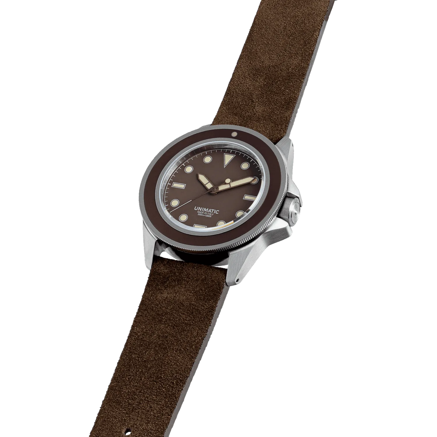 Unimatic Modello Uno U1S-MB horloge bruin 300m