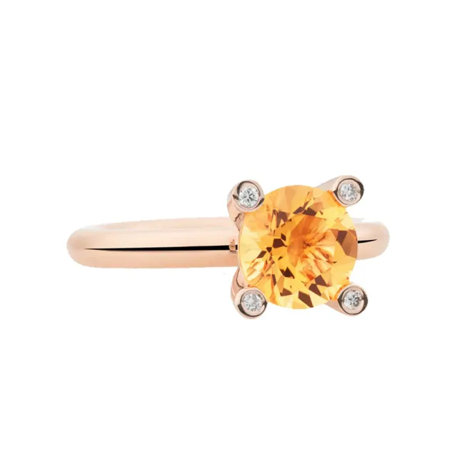Bron Phlox Ring citrien diamanten goud