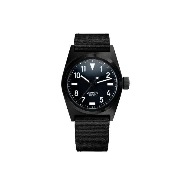 Unimatic Modello Due U2-BN veldhorloge zwart 38,5mm