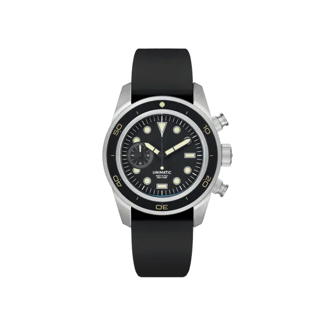 Unimatic Modello Tre U3-DHB horloge zwart chrono-diver