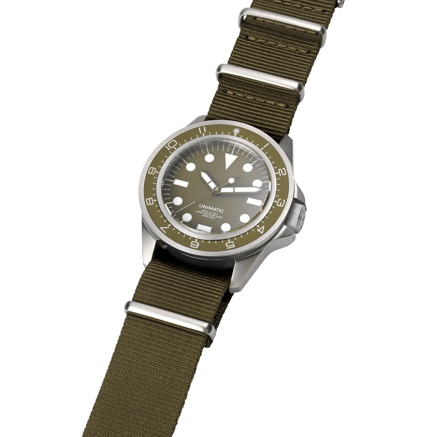Unimatic Modello Uno U1-DZ horloge olijf automaat