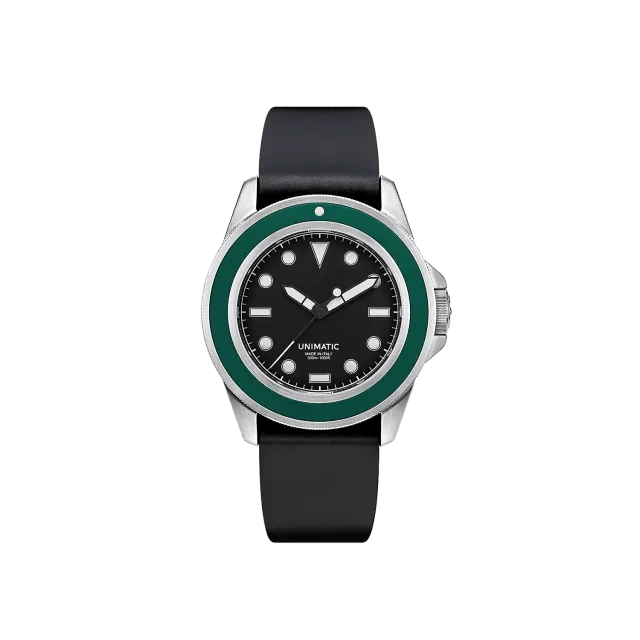 Unimatic Modello Uno U1S-FAI duikhorloge FAI groen