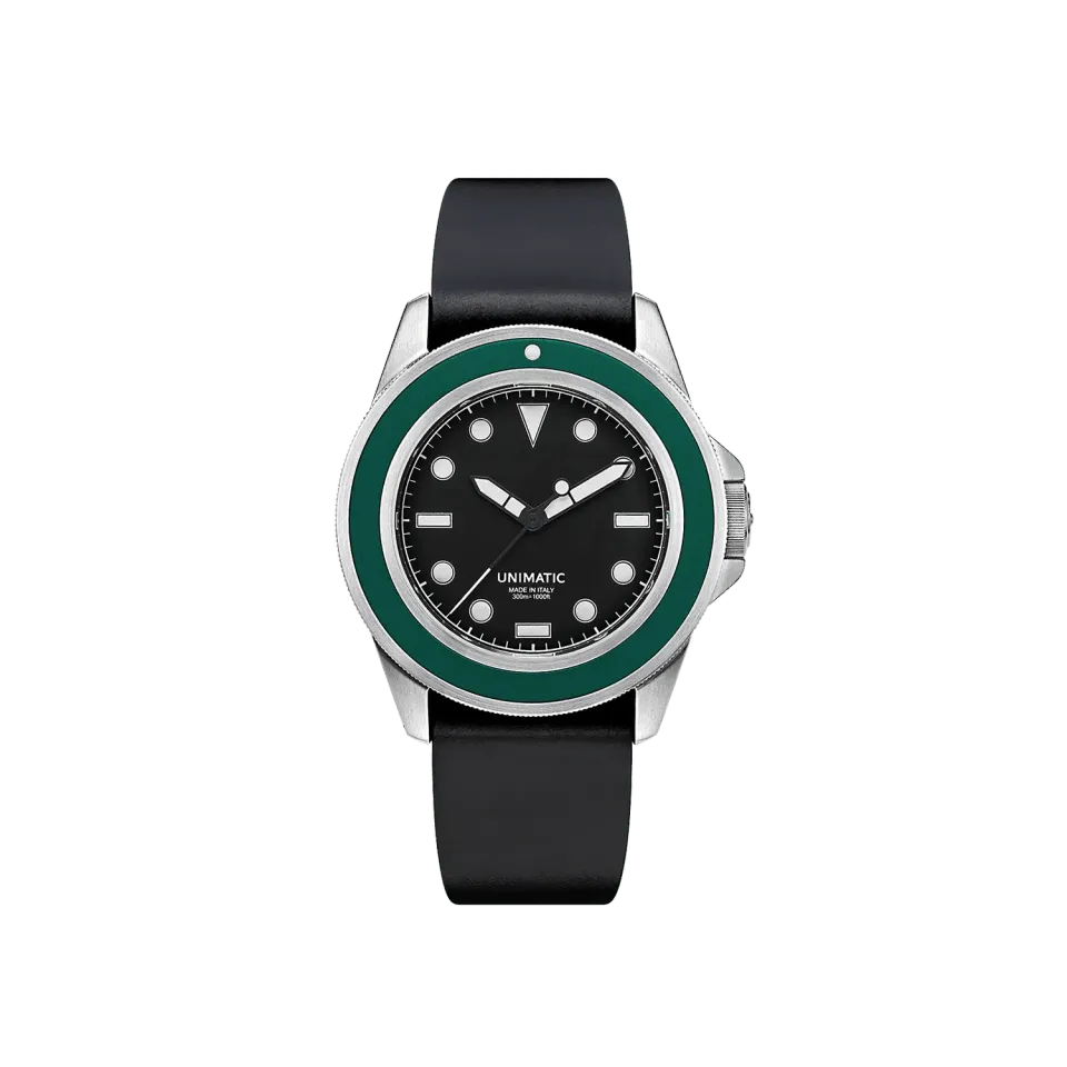 Unimatic Modello Uno U1S-FAI duikhorloge FAI groen