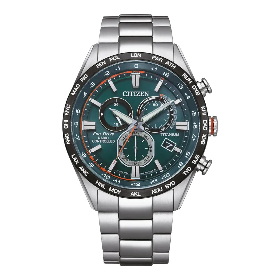 Citizen CB5946-82X herenhorloge titanium blauw