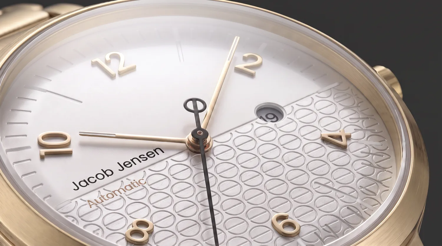 Jacob Jensen Aekvator 2002 horloge goud zilver 35 mm