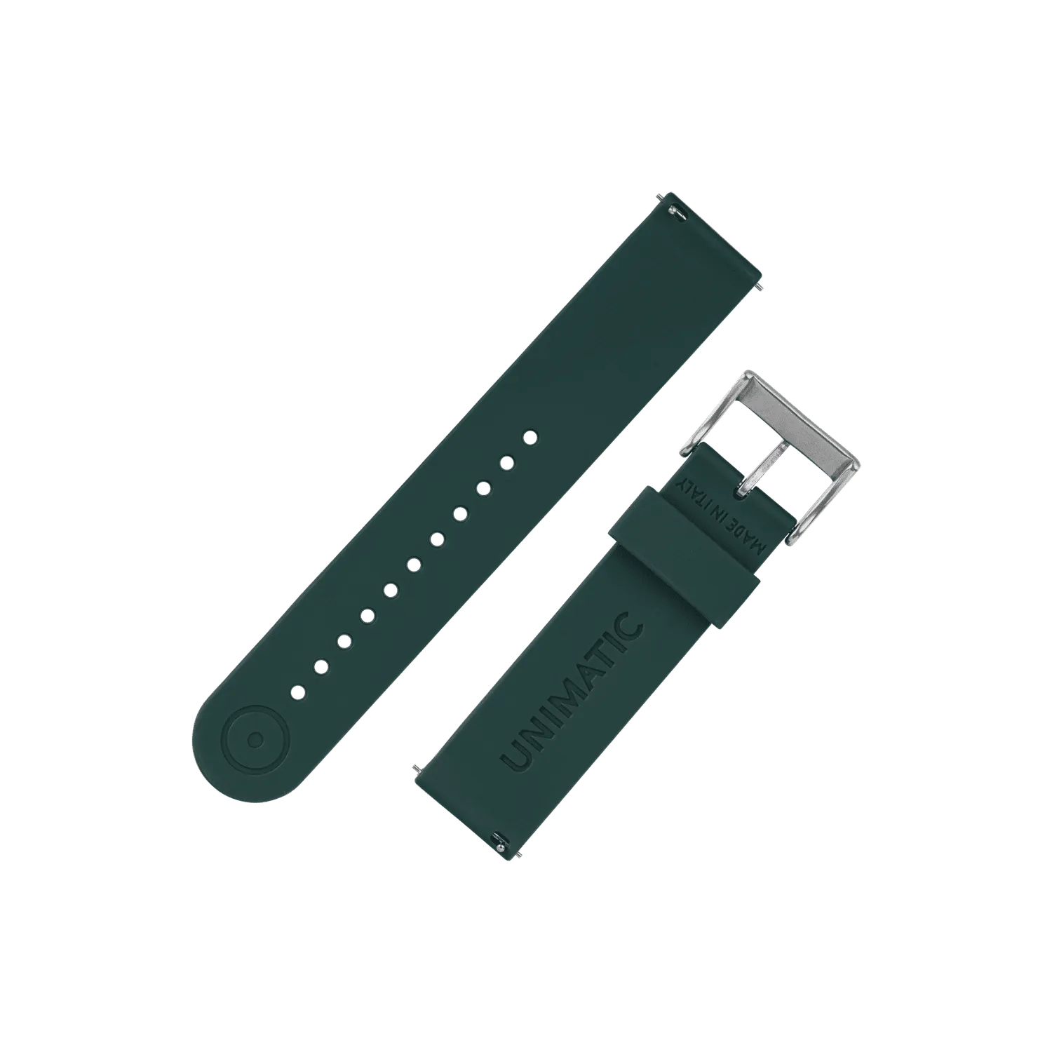 Unimatic Two-Piece TPU horlogeband 22mm blauw reflex