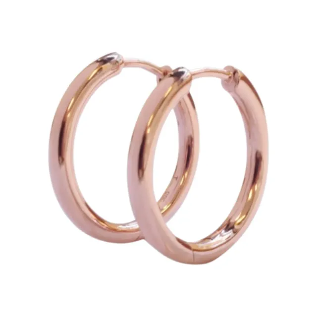 Juwelier Ripassa rosé gouden creolen oorringen