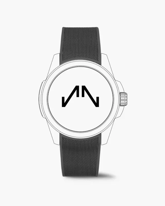 Norqain Independence Wild One 42mm horlogeband antraciet mesh rubber