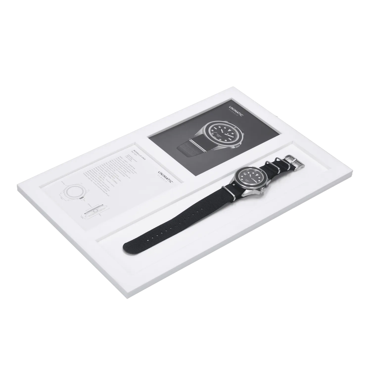 Unimatic Display Tray Single White display wit