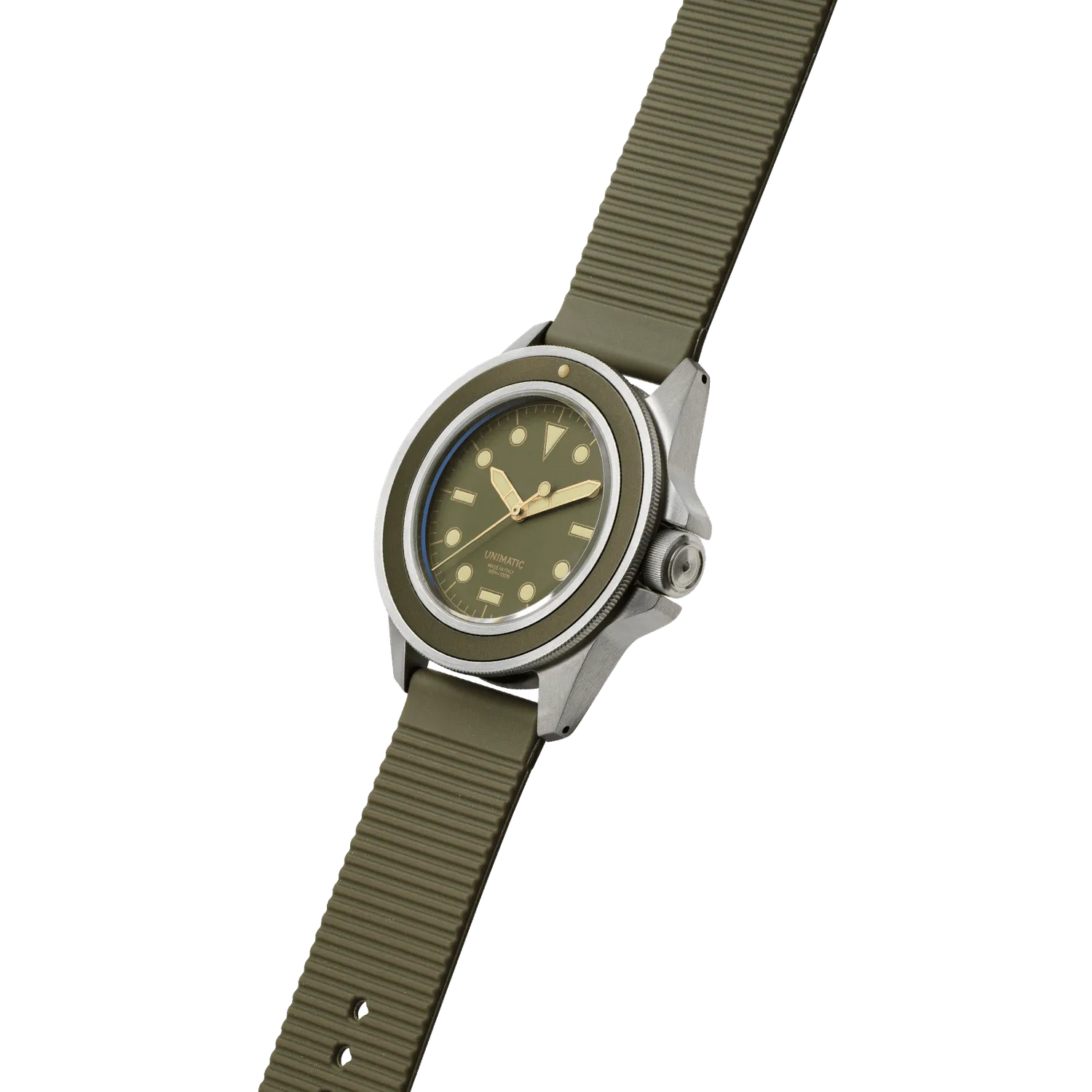Unimatic Modello Uno U1S-8O horloge olijf automaat 300m