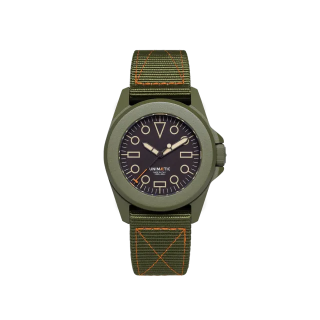Unimatic Modello Quattro UT4-AA3 horloge groen quartz