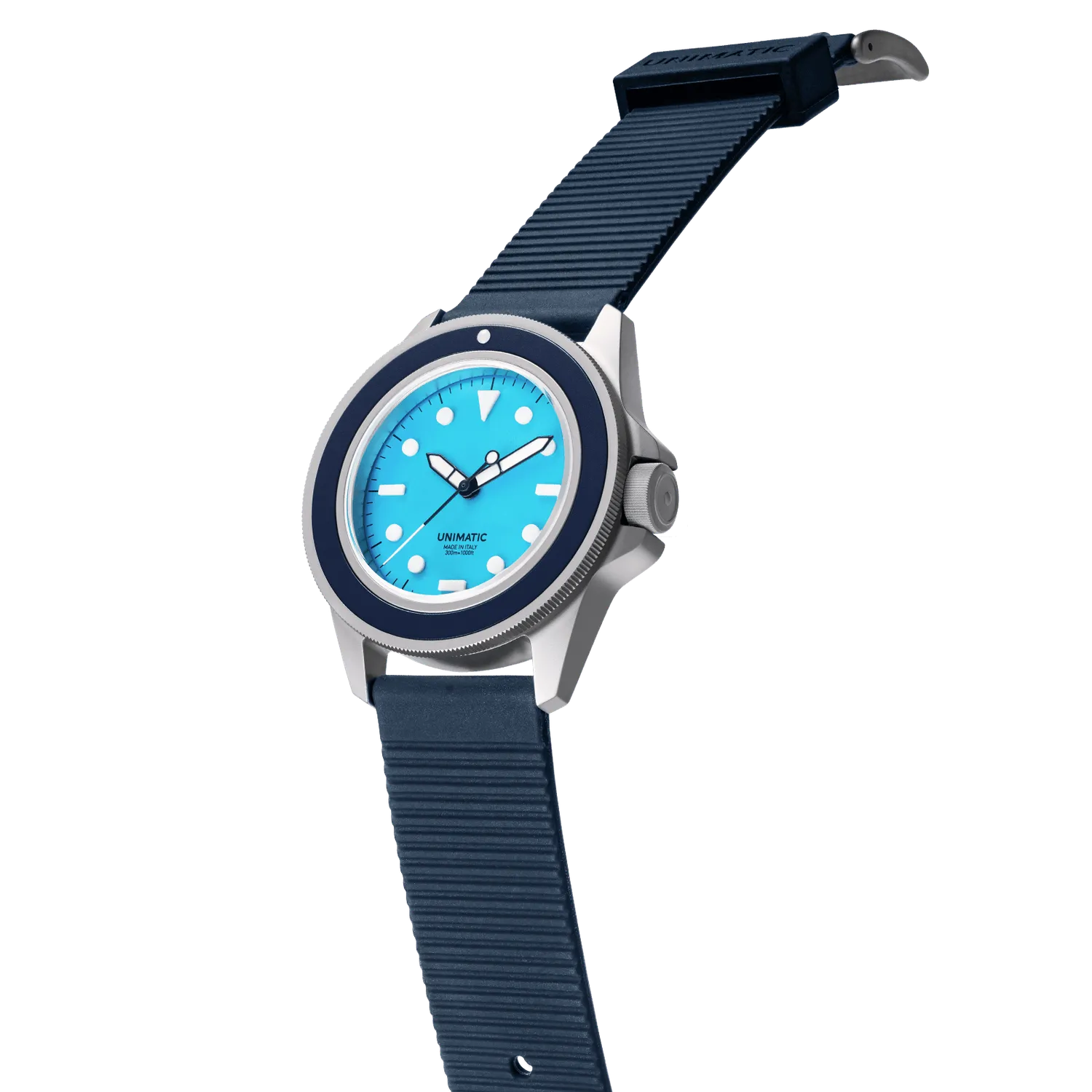 Unimatic Modello Uno UT1-IPN duikhorloge blauw 300M