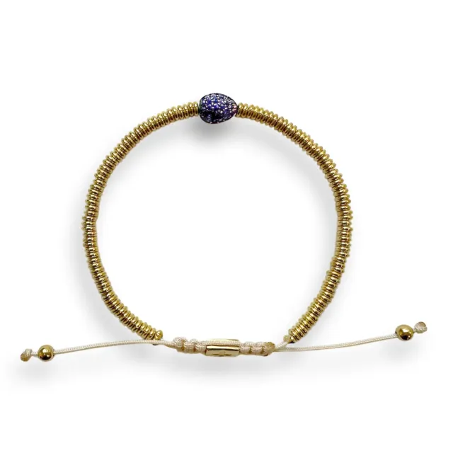Juwelier Ripassa Ring geel goud met blauwe saffier