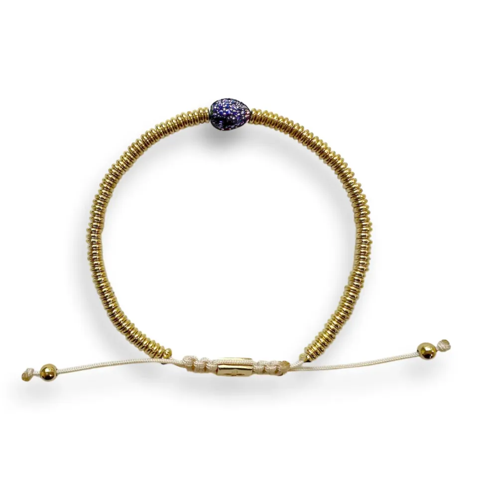 Juwelier Ripassa Ring geel goud met blauwe saffier