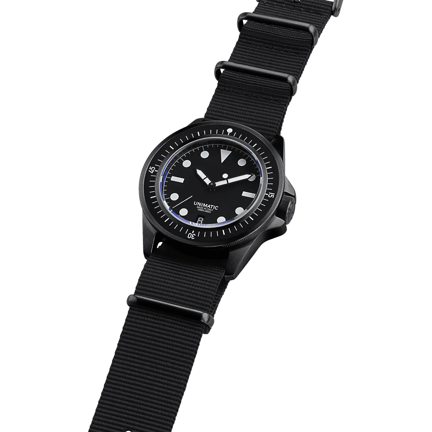 Unimatic Modello Uno U1-FDN horloge zwart automaat