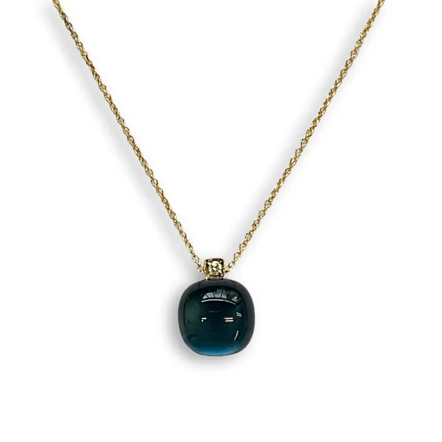 Juwelier Ripassa London blue topaas collier goud
