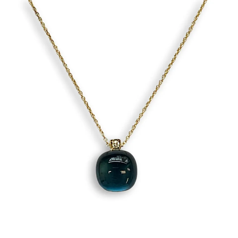 Juwelier Ripassa London blue topaas collier goud