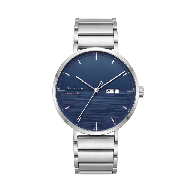 Jacob Jensen Aekvator 1007 horloge blauw staal 42 mm